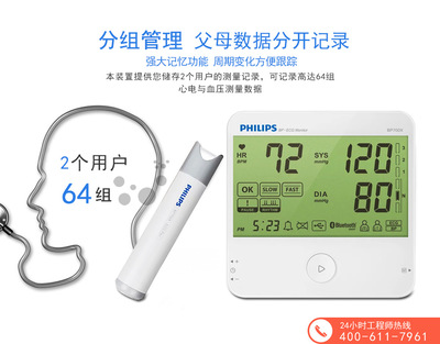 飞利浦上臂式血压计BP700X 家用健康管理的精准之选